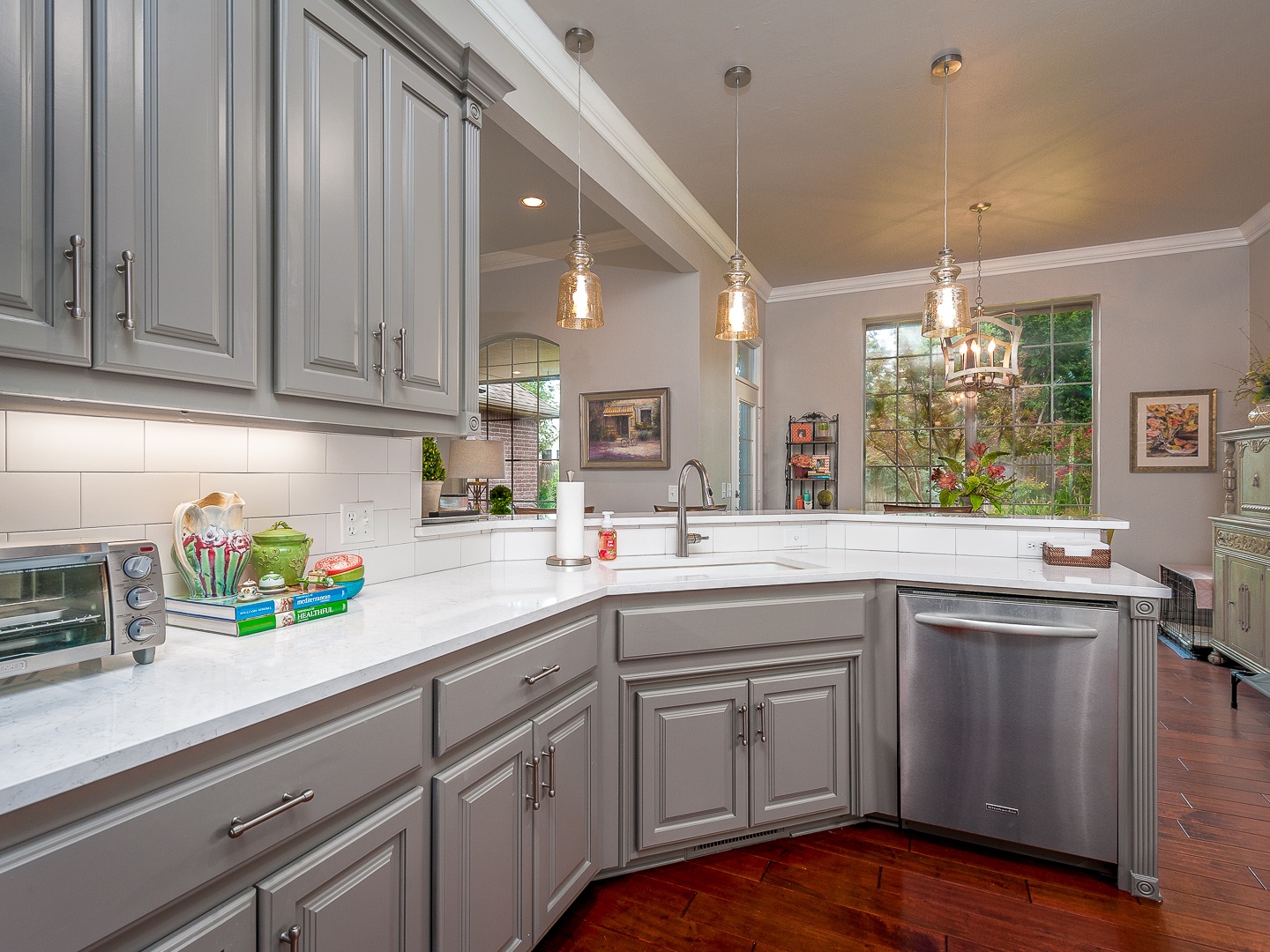 traditional grey kitchen